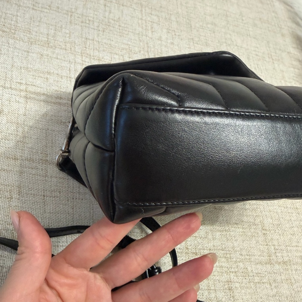 SAINT LAURENT Toy Loulou Calfskin Y Quilted Monogram Crossbody Bag - Picture 5 of 16